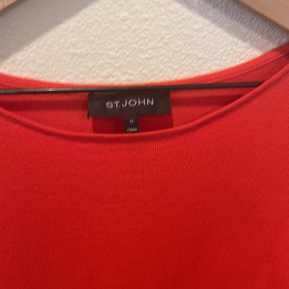St.John Women's Medium Top wool/silk orange - Picture 5 of 7